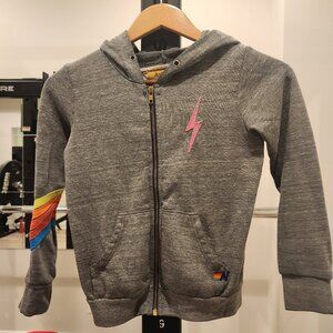 Aviator Nation Gray and Pink Sweatshirt